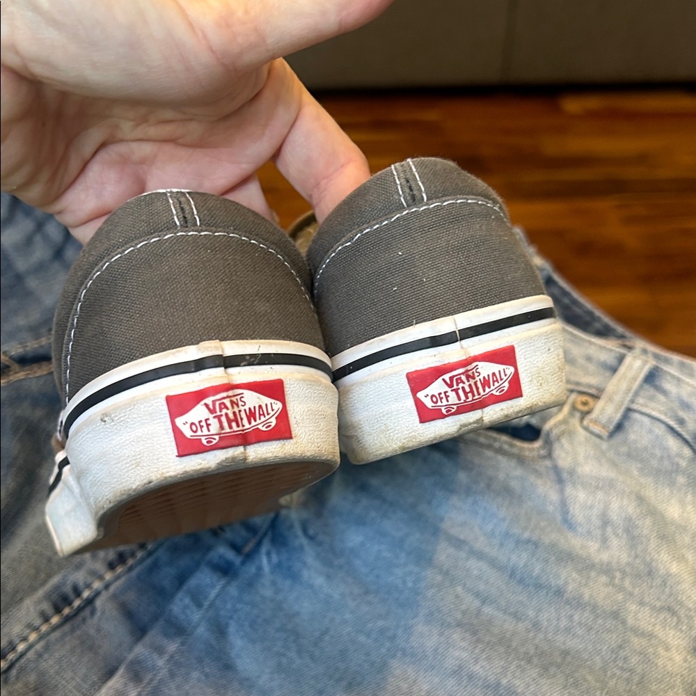 Vans Women's Gray Slip-On Sneakers - Picture 3 of 5